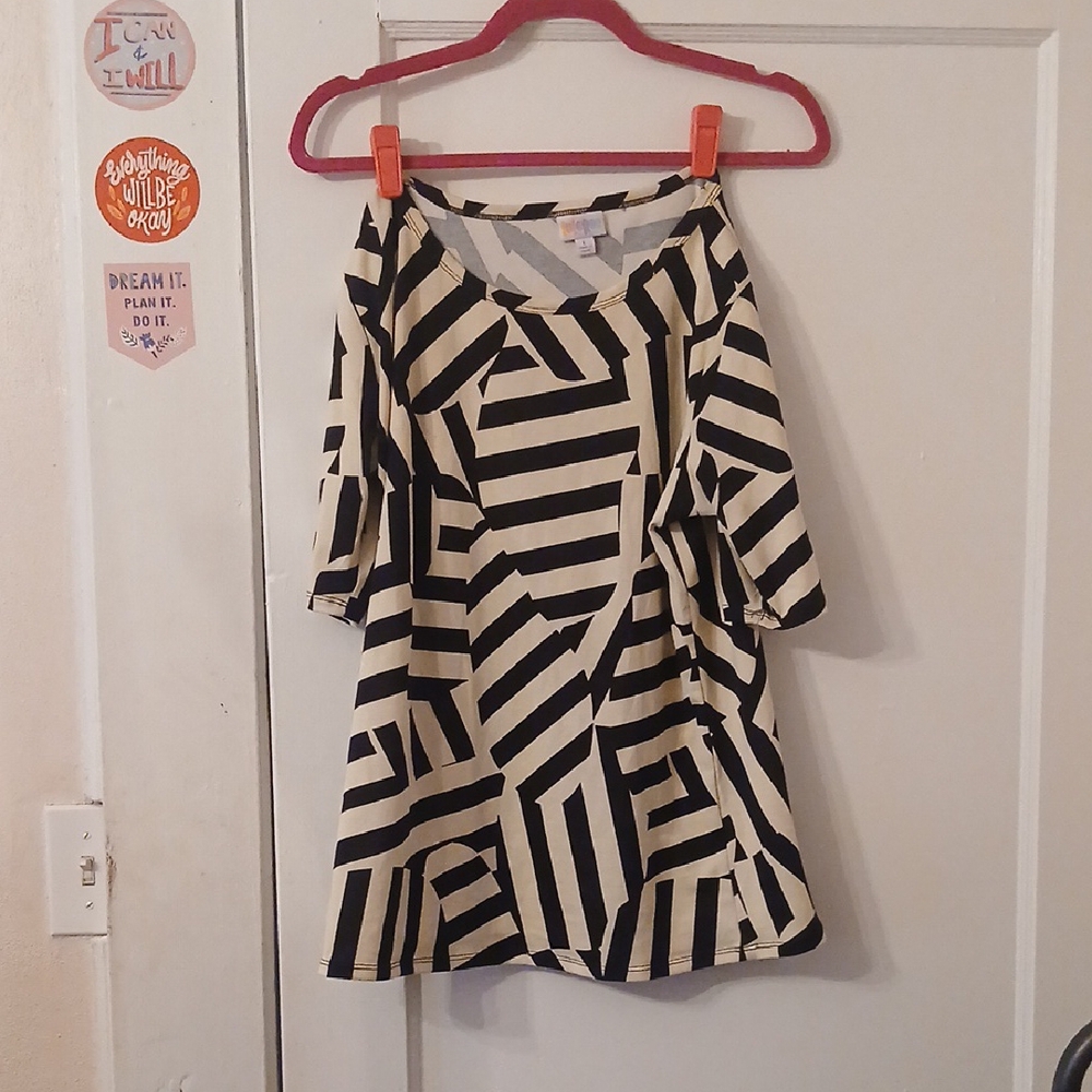 Black and White Striped Blouse